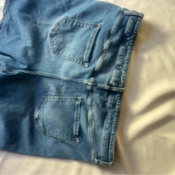 Women's Blue Denim Shorts - Picture 6 of 10